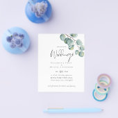Laagste budget Eucalyptus Greenery Wedding Flyer (Enkel)