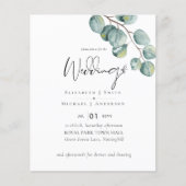 Laagste budget Eucalyptus Greenery Wedding Flyer (Voorkant)