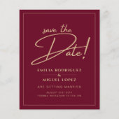 Laagste BUDGET GOUDEN TEKST Modern Save The Dates Flyer (Voorkant)