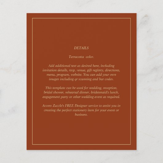 Laagste BUDGET GOUDEN TEKST Modern Save The Dates Flyer (Achterkant)