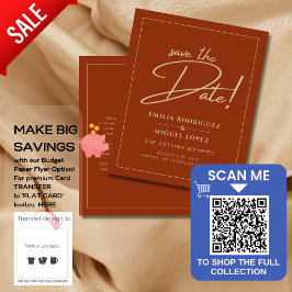 Laagste BUDGET GOUDEN TEXT Modern Save The Dates Flyer