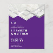 Laagste BUDGET Paars Zilveren Trouw FLYER (Voorkant)