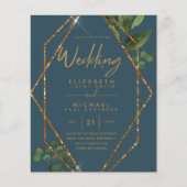 Laagste budget Pacock Blauwgroen Floral Wedding In (Voorkant)