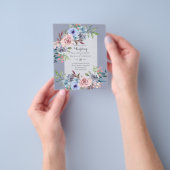 LAAGSTE BUDGET Pink Blue Flowers Weddenschap Flyer (Hand)