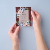 LAAGSTE BUDGET Pink Blue Flowers Weddenschap Flyer (Hand)