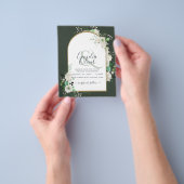 Laagste BUDGET Witte Rozen Trouw Uitnodigingen Boo Flyer (Hand)