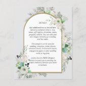 Laagste BUDGET Witte Rozen Trouw Uitnodigingen Boo Flyer (Achterkant)