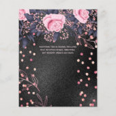 Laagste budgettaire bruiloft FLYERS Black Pink Flo (Achterkant)