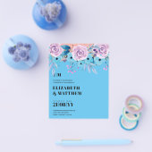 Laagste budgettaire bruiloft FLYERS Blue Purple Fl (Enkel)