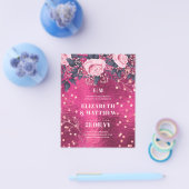 Laagste budgettaire bruiloft FLYERS Metallic roze  (Enkel)