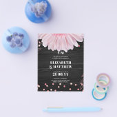 Laagste budgettaire bruiloft FLYERS roze zwarte fe (Enkel)