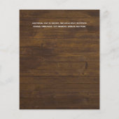 Laagste budgettaire bruiloft FLYERS Rustic Pink Fl (Achterkant)