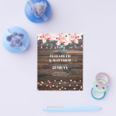 Laagste budgettaire bruiloft FLYERS Rustic Pink Fl (Enkel)