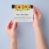 Laagste budgettaire bruiloft zonnebloemen flyer (Hand)