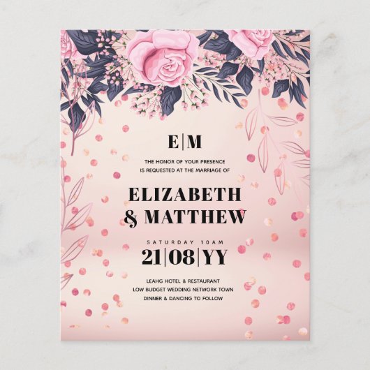 Laagste budgettaire weduwnaar FLYERS Rosegold Pink (Voorkant)