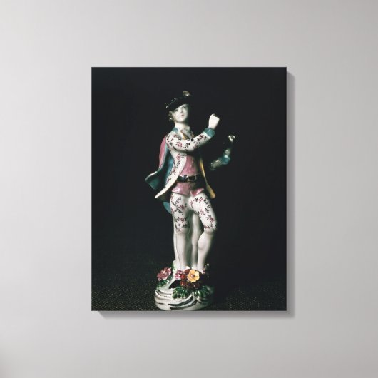 Laagste figuur van een jongen die een driehoek spe canvas afdruk (Voorkant)