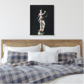 Laagste figuur van een jongen die een driehoek spe canvas afdruk (Insitu (Slaapkamer))