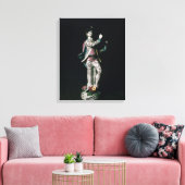 Laagste figuur van een jongen die een driehoek spe canvas afdruk (Insitu (Woonkamer))