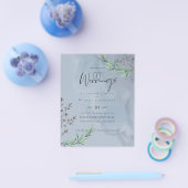 LAAGSTE GEPRIJSDE olifantenbladeren Dusty Blue Wed Flyer (Enkel)