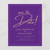 Laagste GOLD-TEKST Modern sparen de data Flyer (Voorkant)