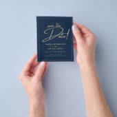 Laagste GOLD-TEKST Modern sparen de data Flyer (Hand)