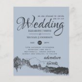 LAAGSTE PRICED Dusty Blue Mountains Budget Flyer (Voorkant)