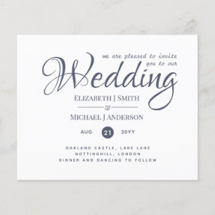 LAAGSTE PRICED Dusty Blue Wedding Flyer