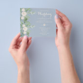 LAAGSTE PRICED Magnolia Dusty Blue Flower Wedding Flyer (Hand)