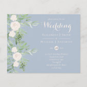 LAAGSTE PRICED Magnolia Dusty Blue Flower Wedding Flyer (Voorkant)