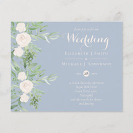 LAAGSTE PRICED Magnolia Dusty Blue Flower Wedding Flyer