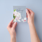 LAAGSTE PRIJS Roze Magnolia Dusty Blue Wedding Fly Flyer (Hand)