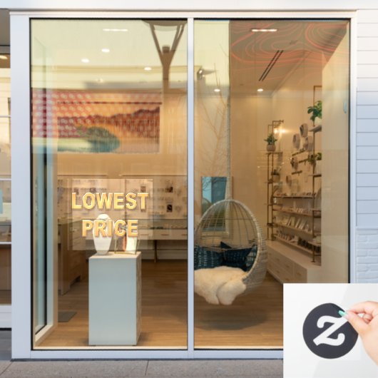 LAAGSTE PRIJS Storefront Sign Window Cling Raamsticker (Winkelraam)