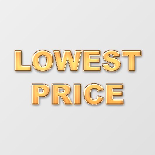 LAAGSTE PRIJS Storefront Sign Window Cling Raamsticker (Vel)