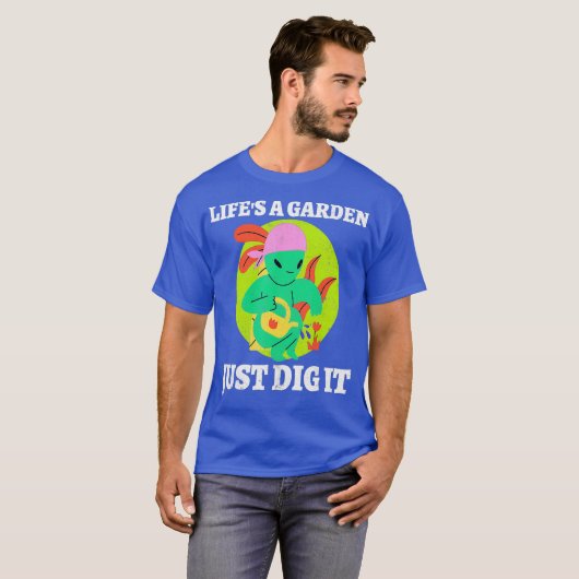 Laagt een tuin die een tuintuintuinbouwer vormt t-shirt (Voorkant volledig)