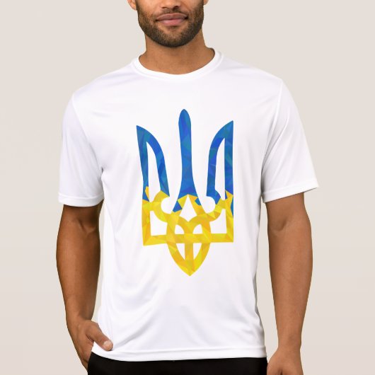 Laagveelhoekige Oekraïense trident T-Shirt (Voorkant)