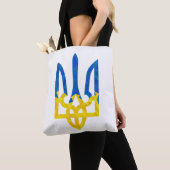 Laagveelhoekige Oekraïense trident Tote Bag (Dichtbij)