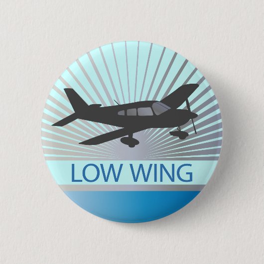 Laagvleugelvliegtuig Ronde Button 5,7 Cm (Voorkant)