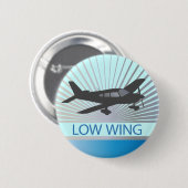Laagvleugelvliegtuig Ronde Button 5,7 Cm (Voorkant /achterkant)