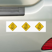 Laagvliegend Vliegtuig - verkeersbord Bumpersticker (Op auto)