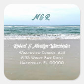 Laagwater Monogram Retouradres Enveloppe Zegel (Voorkant)