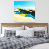 Laagwater rotsachtige oceaanbodem Canvas Afdruk (Insitu (Slaapkamer))