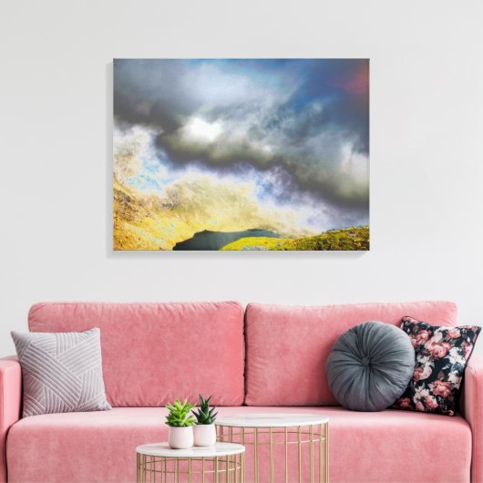 Laagwaterige tarn-kaart Acryldruk Canvas Afdruk (Insitu (Woonkamer))