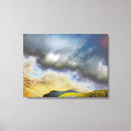 Laagwaterige tarn-kaart Acryldruk Canvas Afdruk