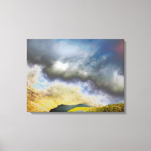 Laagwaterige tarn-kaart Acryldruk Canvas Afdruk (Voorkant)