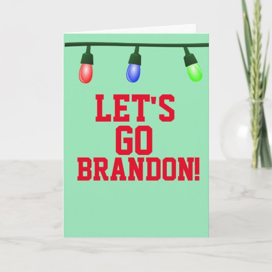 LAAI BRANDON! ANTI-BIDEN KERSTKAARTEN KAART (Voorkant)