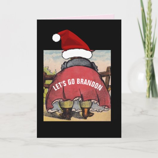 LAAI BRANDON! GROOTE KONT VROUW GRAPPIGE KERST KAART (Voorkant)