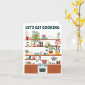 LAAI KOKEN Aardige Keuken Illustratie Op Maat Kaart (Gele Bloem)