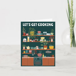 LAAI ONS KOKEN Mooie Keuken Illustratie Aangepast Kaart
