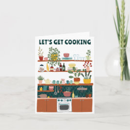 LAAIEND KOKEN Mooie Keuken Illustratie Aangepast Kaart