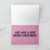 LAAIENDE BRANDON! ROZE CADDY KERSTKAARTEN KAART (Binnen)